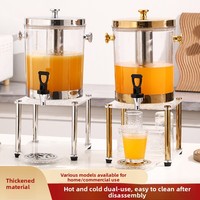 Équipement de restaurant, distributeur de boissons en acier inoxydable et acrylique de luxe, grande capacité 16L, portable, pour jus et boissons