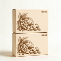 Boîte en carton blanc personnalisée, rectangulaire, à deux parties, avec fermeture à pression, pour truffes et noix