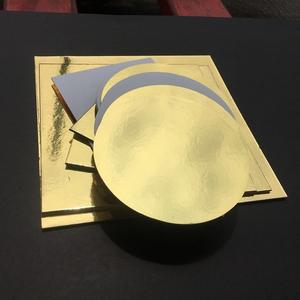 แผ่นรองเค้กทรงกลมสีทองสีเงินแผ่นกระดาษแข็งขนาดใหญ่แบบใช้แล้วทิ้ง - Product Image 3