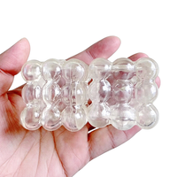 Composants de coque gonflable DIY transparente pour cube magique, jouet anti-stress vide à presser, conteneur de décompression avec bouchon