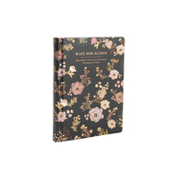 Carnet de notes ligné à couverture rigide avec estampage à chaud floral, en gros, en stock, journal ligné prêt à l'emploi