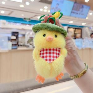 Mignon adorable petit canard jaune en peluche porte-clés, forme 3D, poupée douce portable, pendentif pour chapeau et sac, poupée en tissu, marionnette - Product Image 5