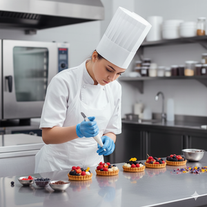 Tablier de cuisine PE jetable de grande taille conception étanche pour l'utilisation du personnel de restaurant et de service alimentaire - Product Image 1