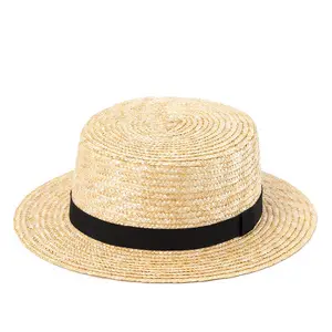 Новый продукт, соломенная шляпа для детей с широкими полями, плоская соломенная шляпа для пляжных путешествий