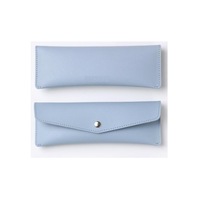 Étui à crayons en cuir PU personnalisé, style enveloppe, pochette à stylos, sac de rangement portable pour la papeterie, pour étudiants et bureaux, avec logo personnalisé