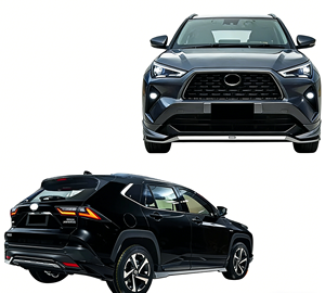 Nouveau pour Toyota <span class=keywords><strong>Yaris</strong></span> <span class=keywords><strong>Cross</strong></span> : Lèvre de pare-chocs avant, lèvre de pare-chocs arrière et jupes latérales en ABS, pour modèles hybrides 1.5L 2022-2025 – Pièce automobile - Product Image 5