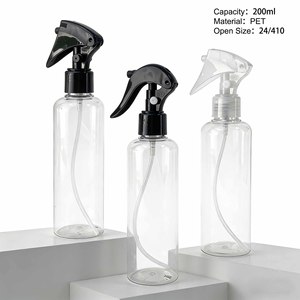 Bouteilles cosmétiques en PET de 200 ml (7 oz) forme Boston <span class=keywords><strong>pour</strong></span> shampoing et <span class=keywords><strong>masque</strong></span> facial, flacons vaporisateurs à gâchette avec bouchon à vis, bouteilles de parfum vides - Product Image 2