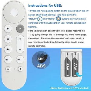 GY3LE Remplace <span class=keywords><strong>FEDI</strong></span>-Télécommande vocale pour Google Chromecast 4K Snow Streaming Media Player Remote Control - Product Image 5