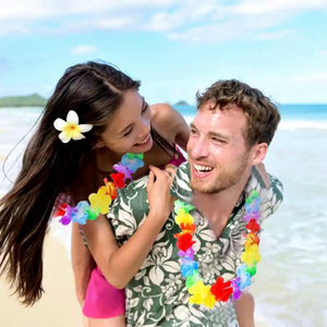 Hawaiian Flower Garland Colorful Necklaces <strong>Summer</strong> Beach Vacation Party Supplies <strong>Decoration</strong> - Product Image 4