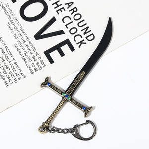 Bán Buôn Anime 1 Mảnh Khuyến Mại Keychain Ngoại Vi Lưỡi Hỗn Loạn Lưỡi Màu Đen Đêm Anime Kim Loại Keychain Dao - Product Image 1