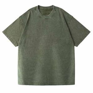 Fournisseur OEM, t-shirt pour homme en coton doux, lavage à l'acide, vintage, surdimensionné, vêtements de sport, logo et tissu personnalisés - Product Image 2