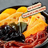 Vente en gros hot pot instantané petite viande croustillante épicée self cooking hot pot 275g