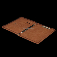 Porte-documents personnalisé à fermeture éclair en cuir PU, format A4/A5, avec logo sur mesure, idéal pour cartes et documents professionnels