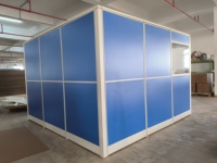 Système de cloisons modulaires en aluminium insonorisant, séparateur autoportant pour projet de poste de travail commercial
