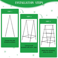 Haute qualité plante Triangle arc escalade croissance cadre plastique plantation support Anti logement plante escalade treillis