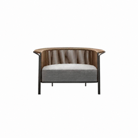 Fauteuil de jardin en rotin moderne, résistant à l'eau, en osier, pour hôtel de luxe, balcon, jardin, mobilier de détente