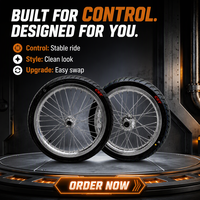 Nouvel ensemble de roues avant/arrière chromées argentées SD de 17 pouces avec pneus de route pour Sur Ron Light Bee X Talaria E-Bike