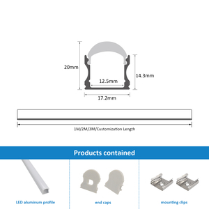 Bande LED pour armoire, <span class=keywords><strong>angle</strong></span> de faisceau 148°, profil en T, éclairage LED, profilés en aluminium pour portes d'armoires - Product Image 2