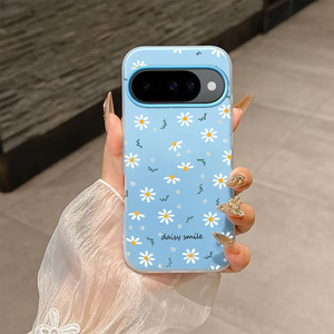 Nouvelles coques de téléphone portable effet peau avec motifs feuilles de marguerite pour Google PIXEL 7/7A/8 <span class=keywords><strong>PRO</strong></span> 9pro Xl 10PRO, coque arrière en gelée - Product Image 5