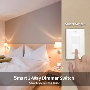 Z-wave American Light Switch Factory Hot Sell American Standard ETL Listed White Wall Light Z-Wave Smart Led Dimmer Switch Zigbee For Smart Home