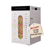 GRT-FD20B Commercieel Met 20 Bakjes Roestvrij Staal 50Kg Voedseldroger Fruitdehydrator