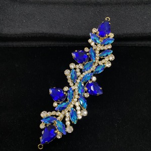 Xulin <span class=keywords><strong>fucsia</strong></span> AB Crystal Marquise a forma di foglia di strass Applique a catena <span class=keywords><strong>da</strong></span> sposa cucito <span class=keywords><strong>da</strong></span> te per copricapo - Product Image 2