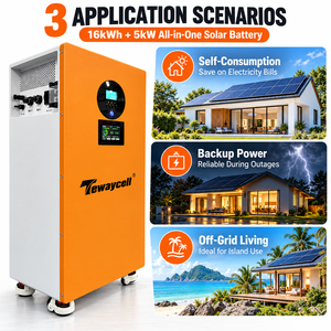 Tewaycell 16kWh 5kW Wechselrichter Off-Grid Solar-Speichersystem All-in-One mit Aktiver Balancierung 51,2V 314Ah LiFePO4 Batterie für Zuhause <span class=keywords><strong>ESS</strong></span> WiFi - Product Image 4
