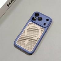 Nouvelle coque de téléphone magnétique à conversion rapide pour iPhone 17 16 15 14 18 Pro Max avec grille de refroidissement en nid d'abeille respirante