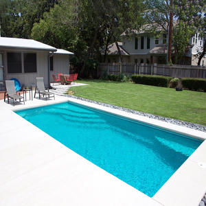 สระว่ายน้ำไฟเบอร์กลาสสี่เหลี่ยมขนาดเต็มรูปแบบผสมสระว่ายน้ำกลางแจ้งหรูหราและสง่างามทันสมัย - Product Image 3