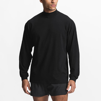 T-shirt à col montant en coton peigné 210 GSM à manches longues, idéal pour les commandes en gros personnalisées pour entreprises – Meilleures ventes