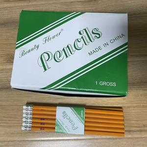 Crayons HB avec logo personnalisé # Lot de 2 crayons de dessin hexagonaux en bois jaunes avec gomme, sûrs, non toxiques et écologiques pour la Zambie - Product Image 2