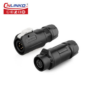 מחבר עמיד למים IP68 LP12 זכר ונקבה 5 פינים מגעי סגסוגת נחושת לציוד תעשייתי - Product Image 6