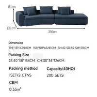 Ensemble de canapé et lit modulaires modernes en mousse, chaise en éponge compressée sous vide pour mobilier de villa, canapé compressible