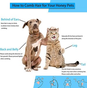 Dog Hair Remover <b>Brush</b> Cat Grooming and Care Comb for Long Hair Dog <b>Pet</b> Removes Hairs Cleaning Bath <b>Brush</b> Dog Supplies - Product Image 4