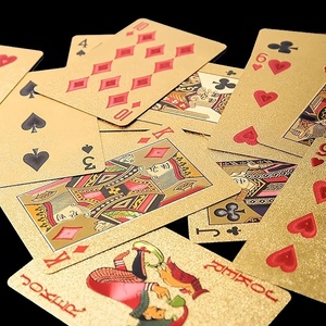 Cartes à jouer <span class=keywords><strong>en</strong></span> feuille d'or 24 carats personnalisées - Parfaites pour le poker, les farces et les cadeaux de fête, cadeau de Noël, d'Halloween, de Thanksgiving - Product Image 6