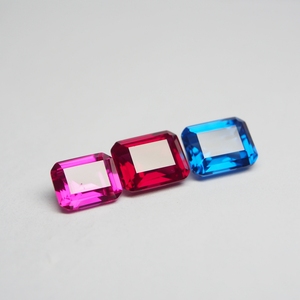 Pietra di Corindone Sintetico Taglio <span class=keywords><strong>Smeraldo</strong></span> 5 #   <span class=keywords><strong>Rubino</strong></span> Rosso 5x7mm 10x14mm Pietra Preziosa <span class=keywords><strong>Rubino</strong></span> 5A Forma <span class=keywords><strong>Smeraldo</strong></span> - Product Image 3