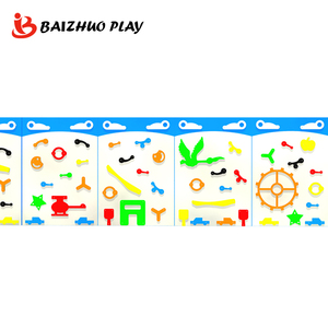 Senso di sviluppo fisico della scuola materna dell'interno della parete rampicante della stanza dei bambini della parete rampicante di plastica del PE - Product Image 2