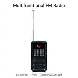 Y-001 <span class=keywords><strong>Mini</strong></span> Radio FM Tascabile con Lettore MP3 Digitale, Registratore Vocale, Torcia, Ricaricabile, per Emergenze - Product Image 1