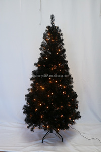 <span class=keywords><strong>Albero</strong></span> di Natale e Halloween nero da 180 cm con luci arancioni, interamente in PVC - Product Image 3