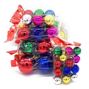 ลูกบอลตกแต่งต้นคริสต์มาสทรงกลมแบบขายส่ง ชุบสี แพ็ค 6 ชิ้น ขนาด 3/4/5/6/7/8 ซม. ทำจากพลาสติก สำหรับงานปาร์ตี้ - Product Image 3