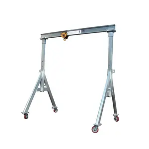 Light duty 0.5ton 1 ton adjustable portable alluminium mobile gantry crane