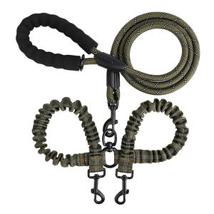 Kingtale-Correa doble para perros, cómoda, sin enredos, con amortiguador, Bungee reflectante, <span class=keywords><strong>2</strong></span> correas para perros para mascotas - Product Image 4