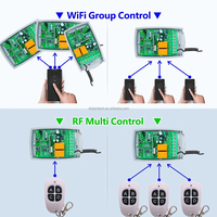 Interrupteur RF 433 MHz sans fil pour ouvre-porte de garage coulissant, télécommande DC AC 12V 24V, prise en charge du code roulant