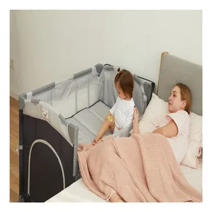 Mini avrupa standart katlanır bebek yatak, çok fonksiyonlu başucu bebek yatağı asılı oyuncak/