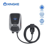 Borne de recharge murale AC Xingke 7kW pour véhicules électriques, avec lecteur de carte RFID, prise intelligente Type 2, pour usage domestique et commercial