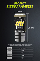 Bombillas LED JiaChi Factory 2825 Chip, Universales T10 W5W 168 194 501 para Luces Interiores de Coche, Luces de Mapa y de Techo, Sin Polaridad, Sin Errores, DC 12V