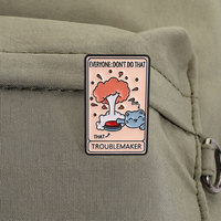 Pin Enamel Antik Modern yang Dapat Dikustomisasi, Bentuk Persegi, Gambar Kartun Meme, Hiasan Kerah, Dekorasi Pakaian, Ornamen Tas Ransel