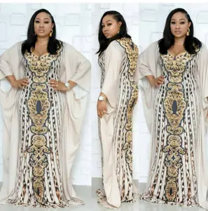 2022 outono nova plus size roupas femininas moda estilo africano impressão muçulmano vestido abaya dubai roupas saia longa das mulheres