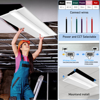 Ohio DLC pour approuvé SMD2835 Flat LED Surface Plafonnier US Stock 2x2 Troffer Panel Lights Garantie 5 ans Dimmable