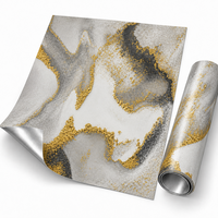 Papier peint auto-adhésif en marbre bleu noir or de 1 mm, feuilles IXPE de 1,2 x 3 m pour les murs décoratifs des chambres d'hôtel